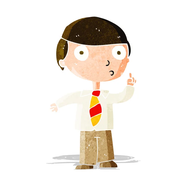 Cartoon school boy — Stock Vector