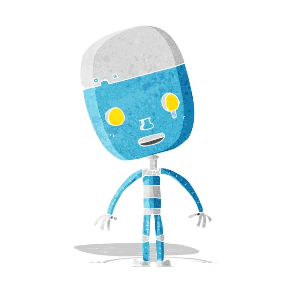 Cartoon sad robot — Stock Vector