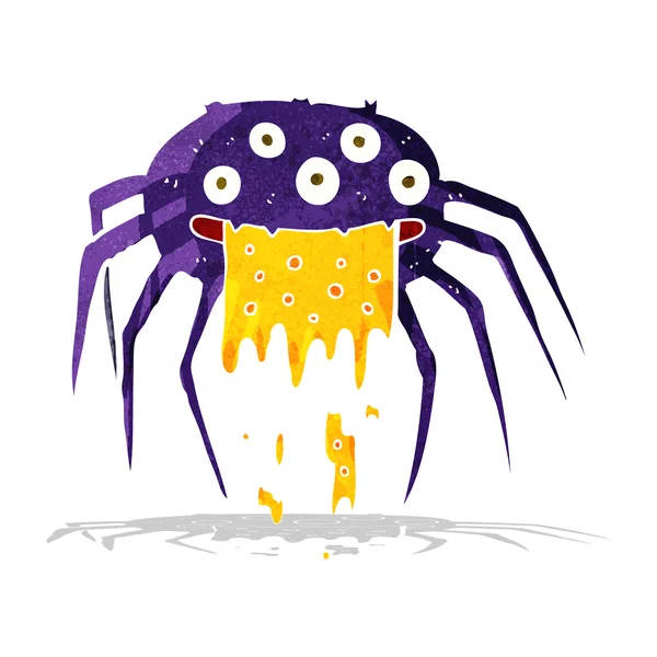 Cartone animato lordo ragno di Halloween — Vettoriale Stock