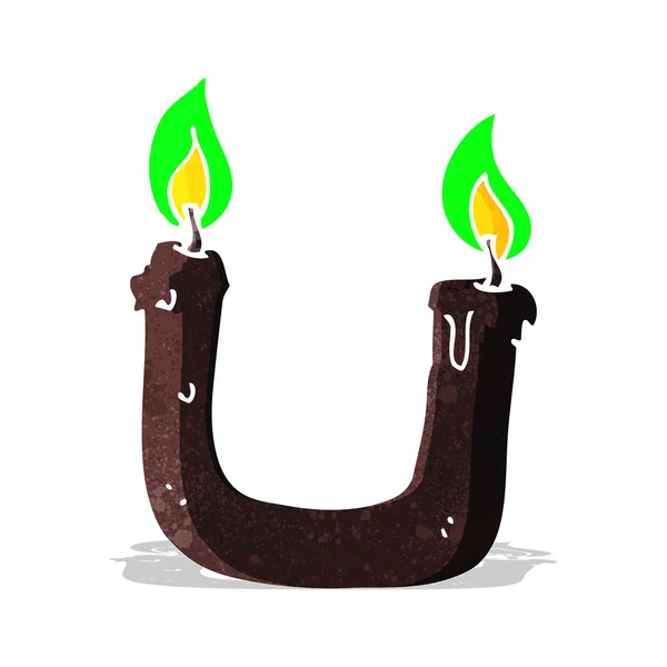Burning the candle at both ends cartoon — Stock Vector