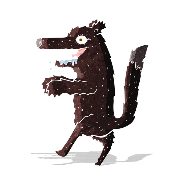 Cartone animato Grande lupo cattivo — Vettoriale Stock