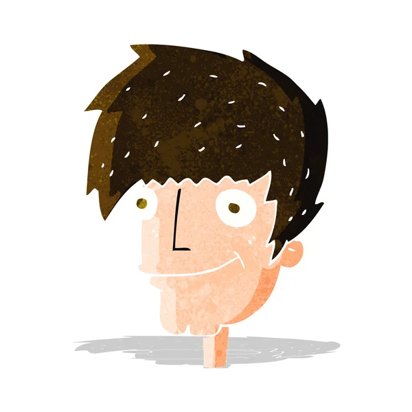 Hombre sonriente de dibujos animados — Vector de stock