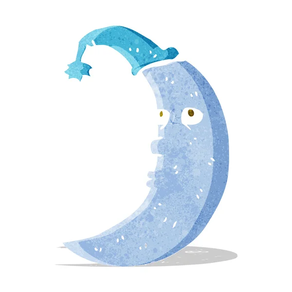 Uykulu moon karikatür — Stok Vektör