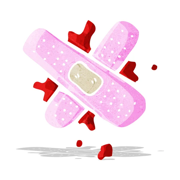 Cartoon bloederige medische gips — Stockvector