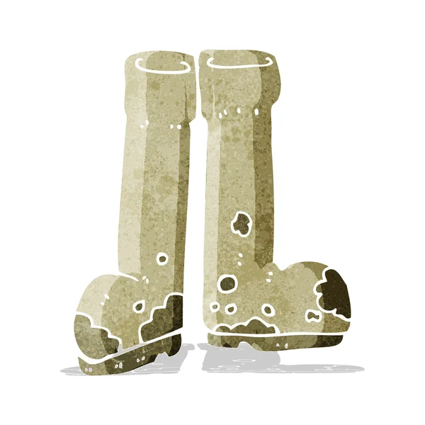 Мультяшные грязные сапоги — стоковый вектор