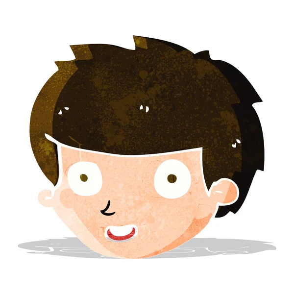 Dibujos animados cara de niño feliz — Vector de stock