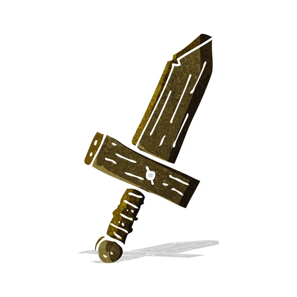 Karikatür tahta kılıç — Stok Vektör