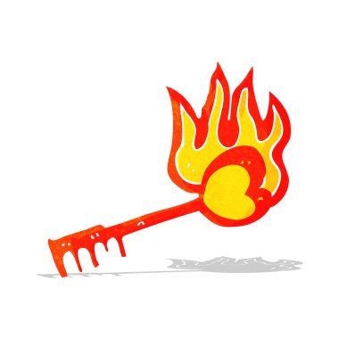 çizgi film kalp şekilli anahtar