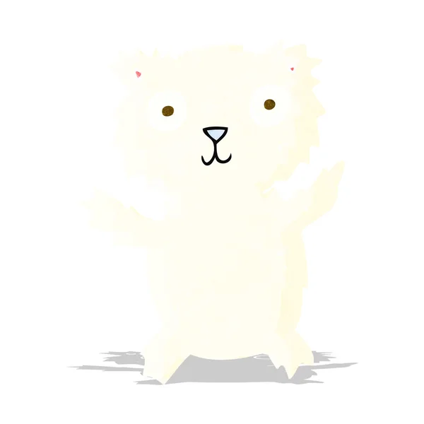 Мультяшный белый медведь — стоковый вектор