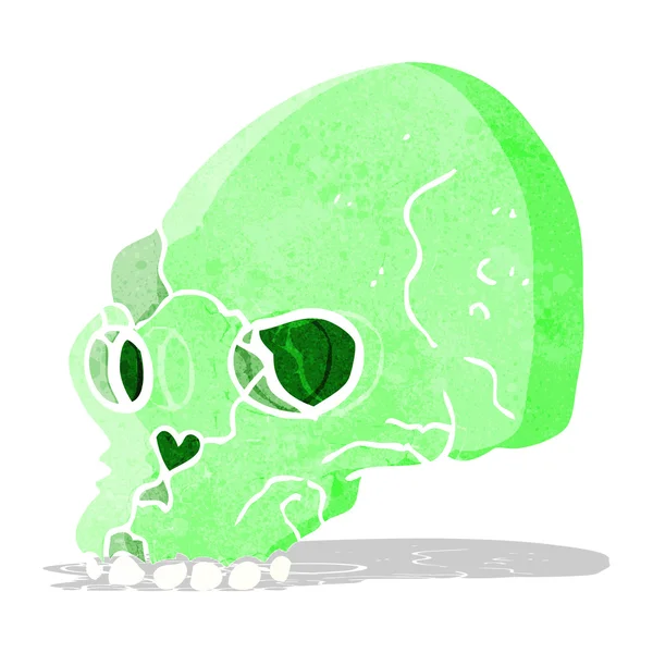 Calavera espeluznante de dibujos animados — Vector de stock