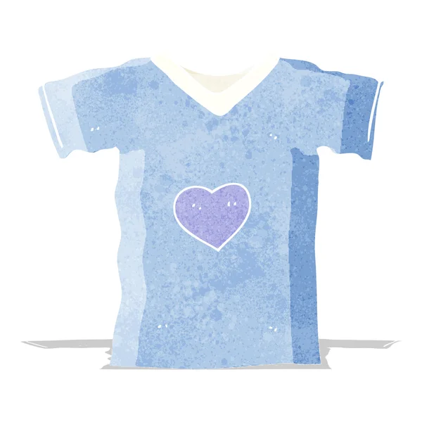 Καρτούν t πουκάμισο με καρδιά αγάπη — Διανυσματικό Αρχείο