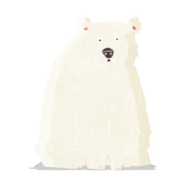 Dibujos animados divertido oso polar — Vector de stock