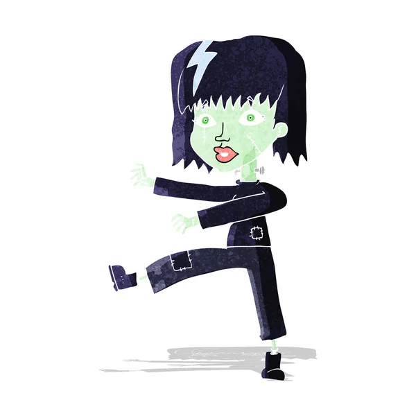 Cartoon zombie girl — Stock Vector