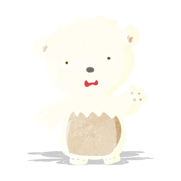 Desenho animado urso polar preocupado — Vetor de Stock