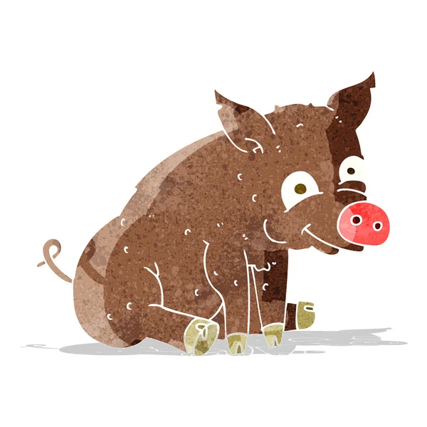 卡通快乐的猪 — 图库矢量图片