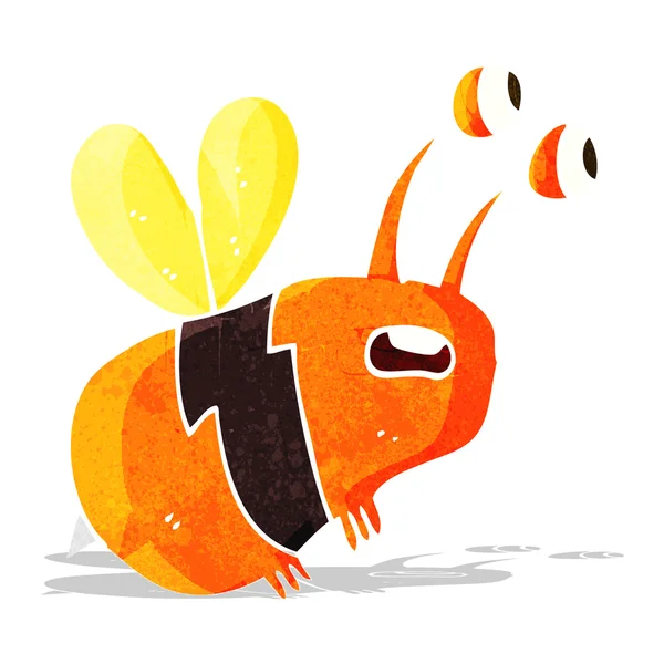 Cartoon frightened bee — Stock Vector