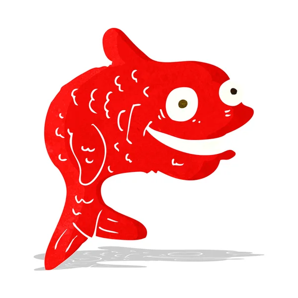 Cartoon happy fish — Stock Vector