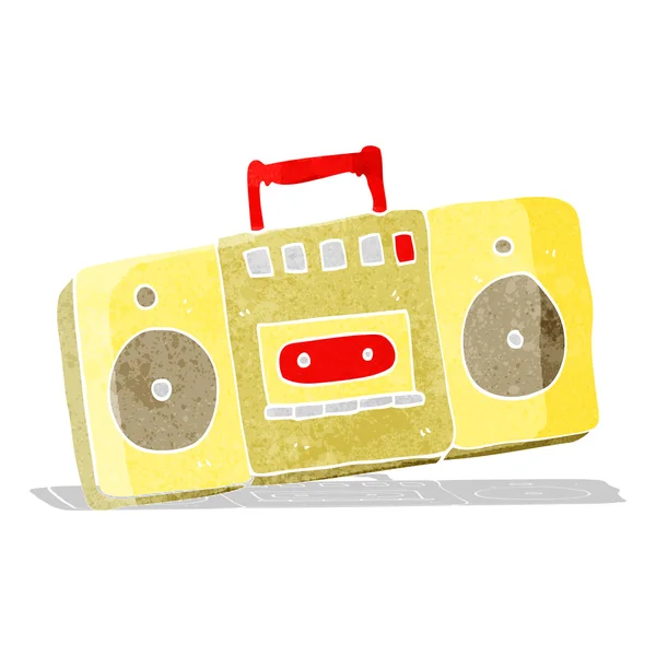 Cartoon radio cassette speler — Stockvector