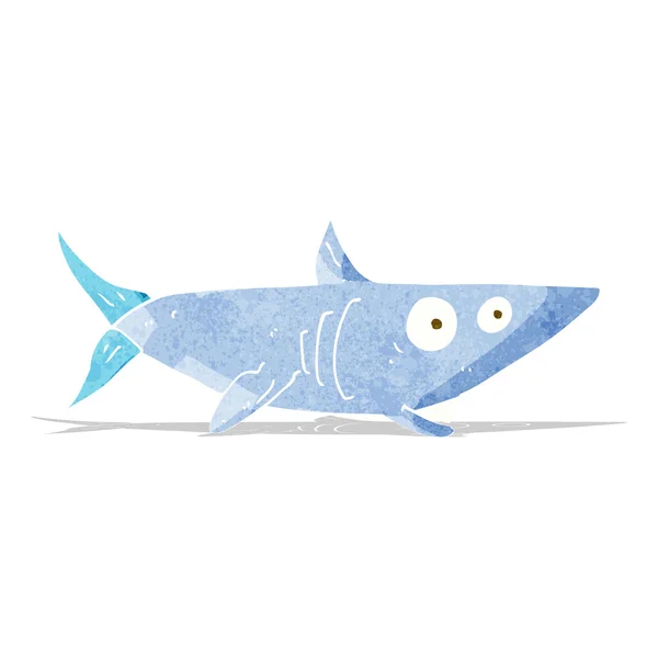 Cartoon happy shark — Stock Vector