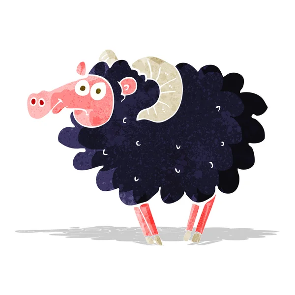 卡通黑羊 — 图库矢量图片