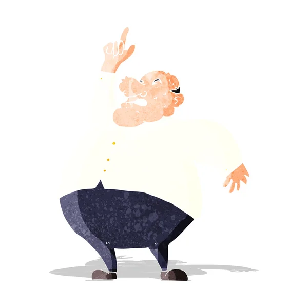 Kreslený velký tlustý šéf — Stockový vektor