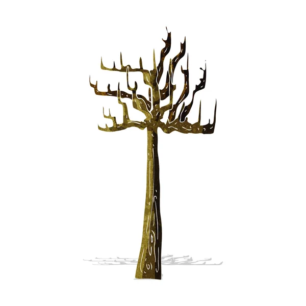 Old bare tree cartoon — Stock Vector