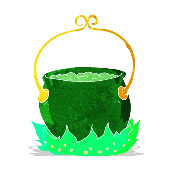 Cartoon witch's cauldron — Stock Vector