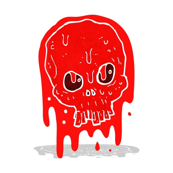 Cartoon bloody skull — Stock Vector