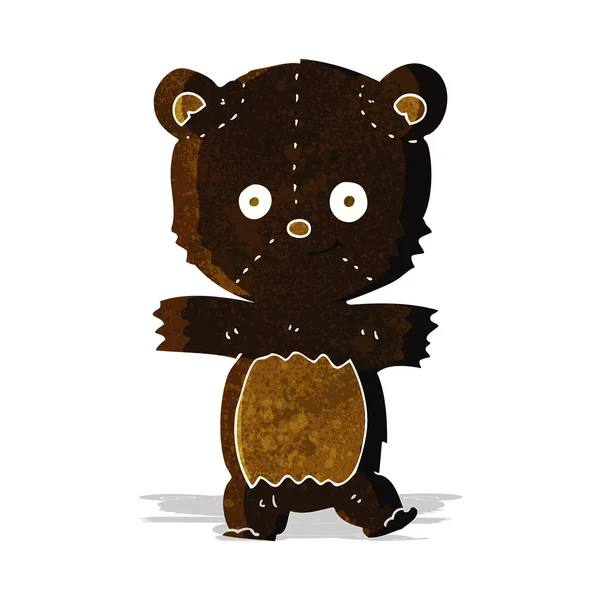 Χαριτωμένο καρτούν μαύρη αρκούδα — Διανυσματικό Αρχείο