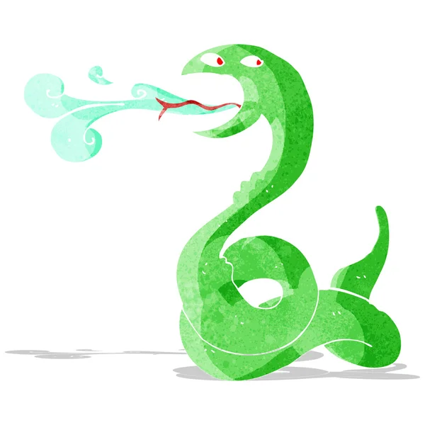 Serpiente siseante de dibujos animados — Vector de stock