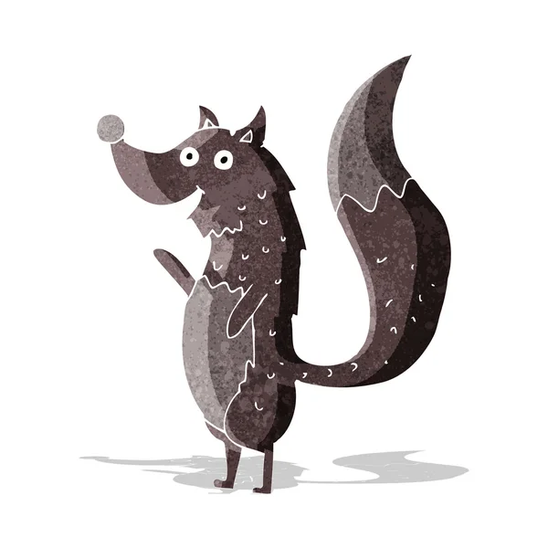 Dessin animé agitant loup — Image vectorielle