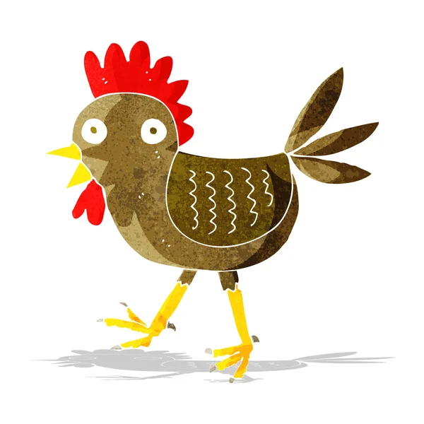 Смешная мультяшная курица — стоковый вектор
