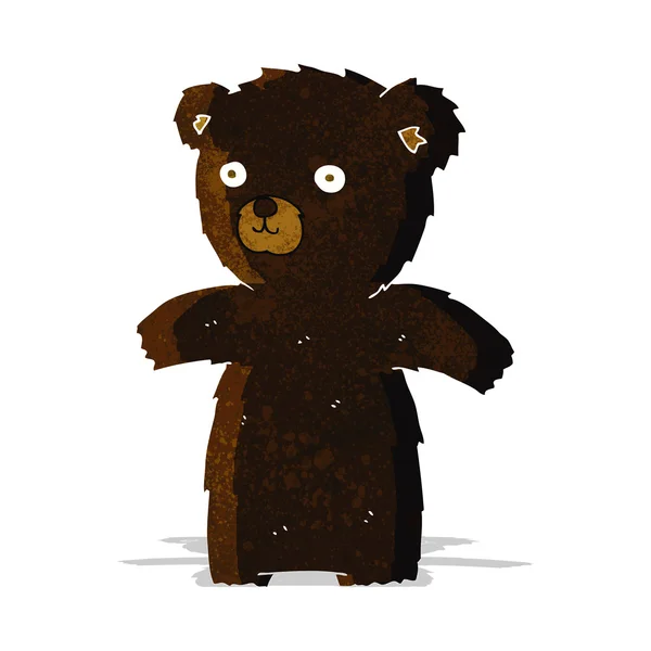 Милый чёрный медведь — стоковый вектор