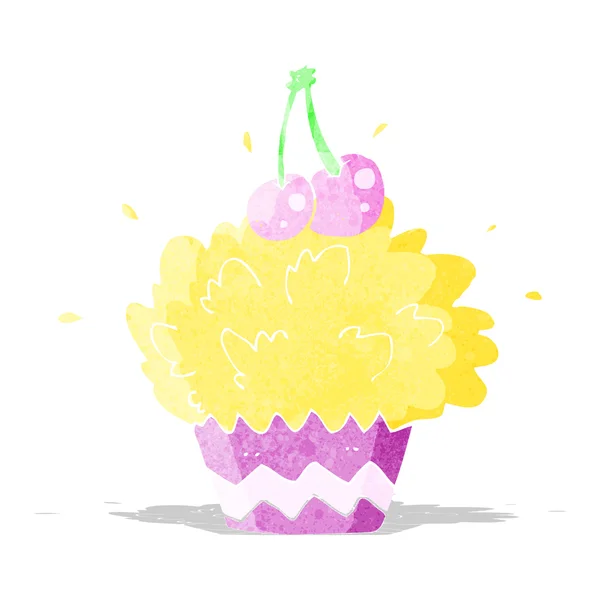 Desenho animado explodindo cupcake — Vetor de Stock