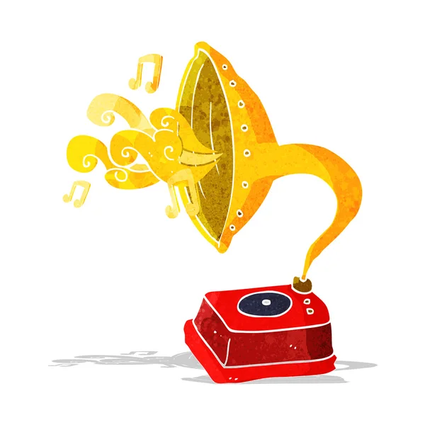 Cartoon phonograph — Stock Vector