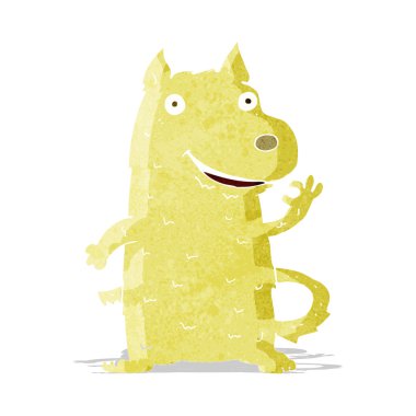 Çizgi film mutlu köpek.