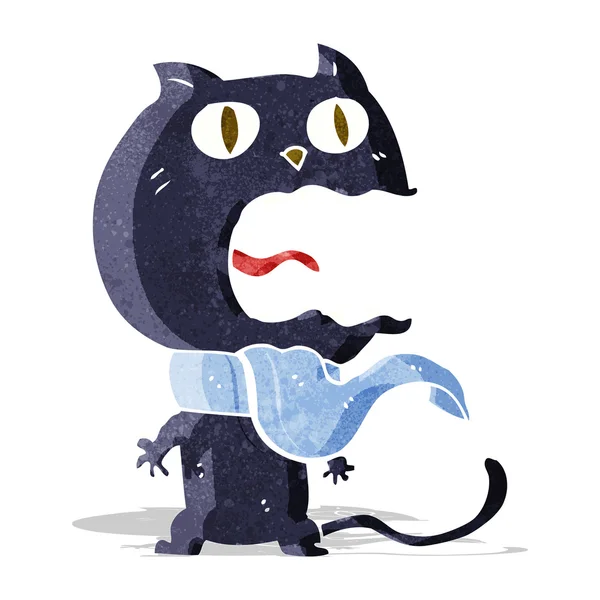 Dessin animé chat effrayé — Image vectorielle