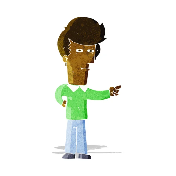 Cartoon man wijzen — Stockvector