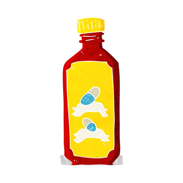 Desenho animado garrafa velha de pílulas — Vetor de Stock