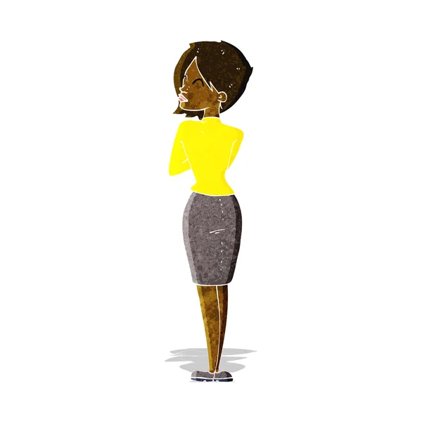 Desene animate femeie de afaceri ignorând — Vector de stoc