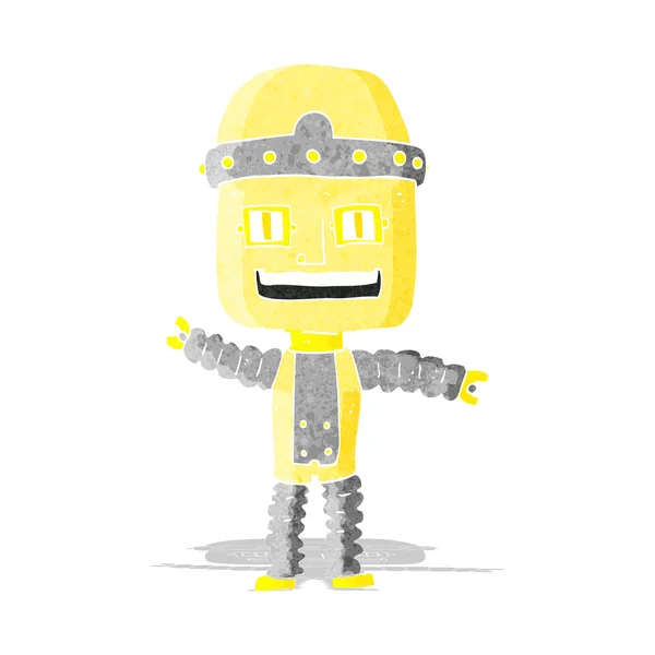 Cartoon wuivende robot — Stockvector