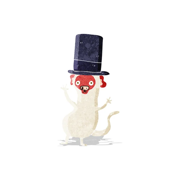 Cartoon monkey in top hat — Stock Vector