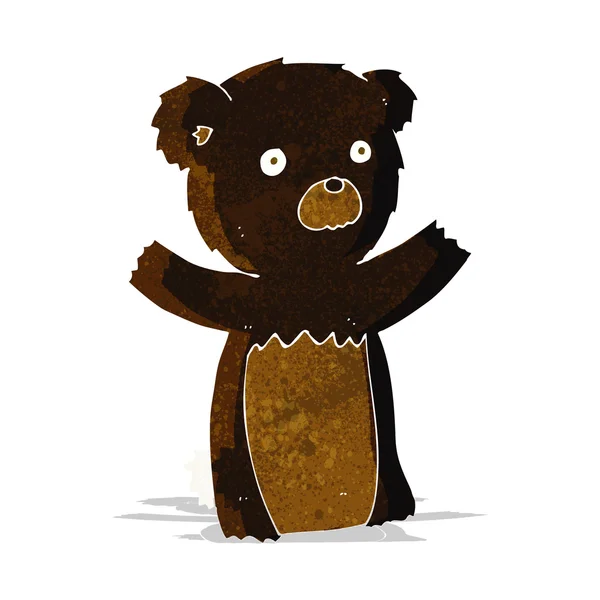 Ourson ours noir dessin animé — Image vectorielle