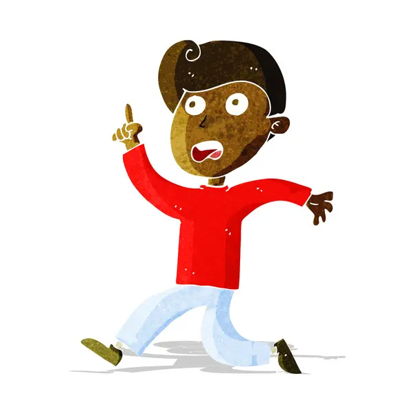 Cartoon boy panicking — Stock Vector