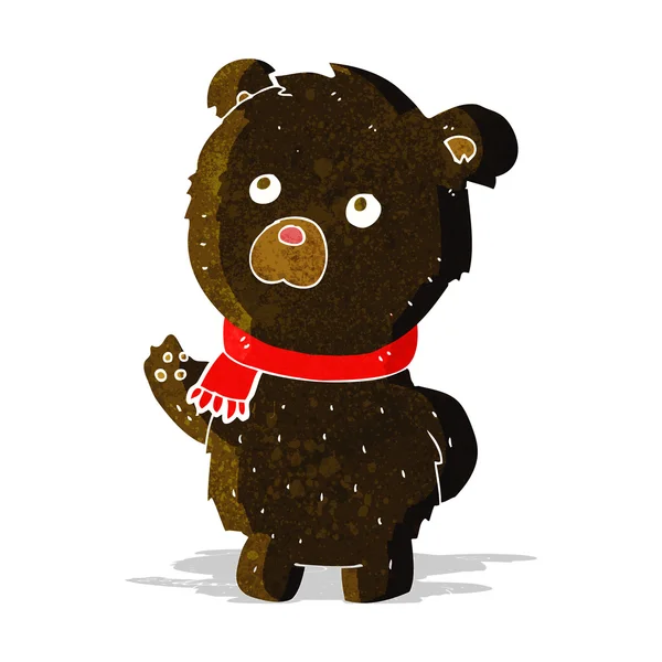 Kreskówka słodkie czarny niedźwiedź — Wektor stockowy