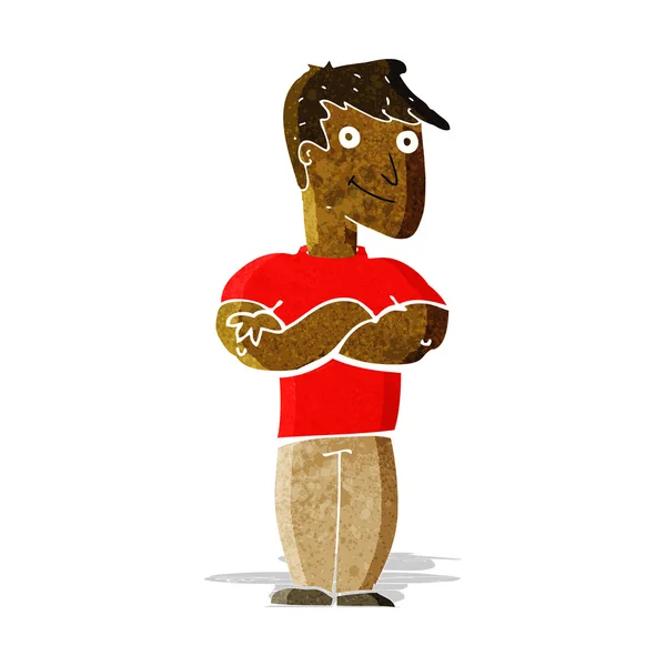 Cartoon gespierde man — Stockvector