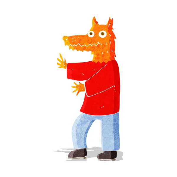 Cartoon funny fox man — Stock Vector