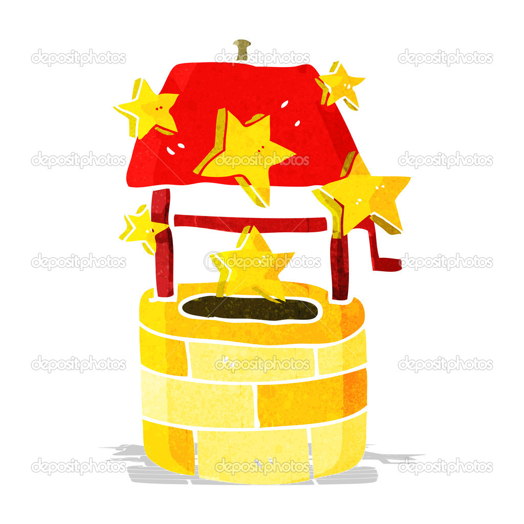 cartoon wishing well