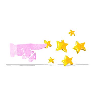 el işaret eden karikatür