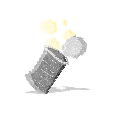 karikatür eski teneke kutu 